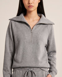 ONORA half-zip lounge set - detail close-up
