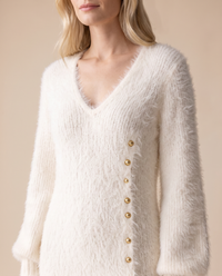 ONORA fluffy maxi lounge dress - detail close-up