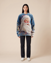ONORA Santa Claus Christmas sweater - Smiling Santa Blue