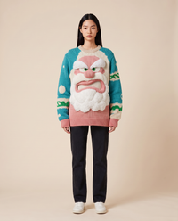ONORA Santa Claus Christmas sweater - Grumpy Santa Teal