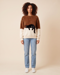 ONORA black cat sweater - Brown