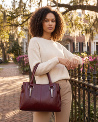 ONORA vegan leather satchel handbag - Savannah historic square