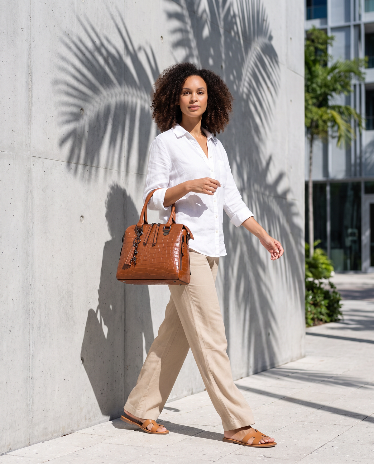 ONORA croc embossed tote bag set - Miami Design District