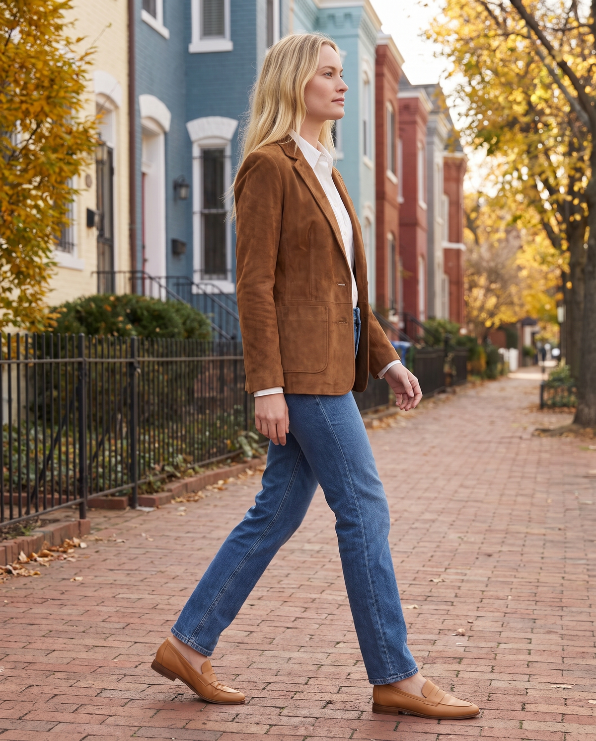 ONORA vintage faux suede blazer - Georgetown Washington DC