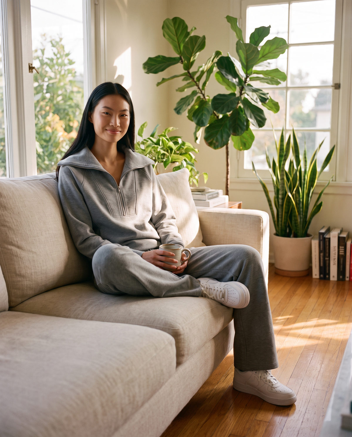 ONORA half-zip lounge set - Los Angeles apartment