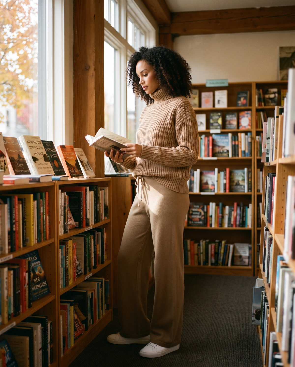 ONORA turtleneck knit lounge set - Portland bookstore
