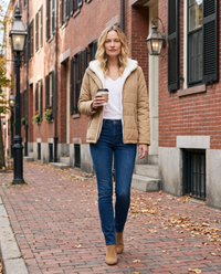 ONORA sherpa lined hooded padded jacket - Boston Beacon Hill
