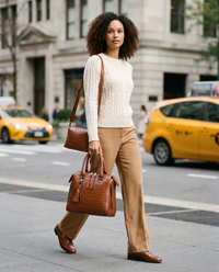 ONORA croc embossed tote bag set - Manhattan Fifth Avenue