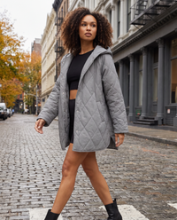 ONORA diamond quilted hooded puffer coat - New York SoHo