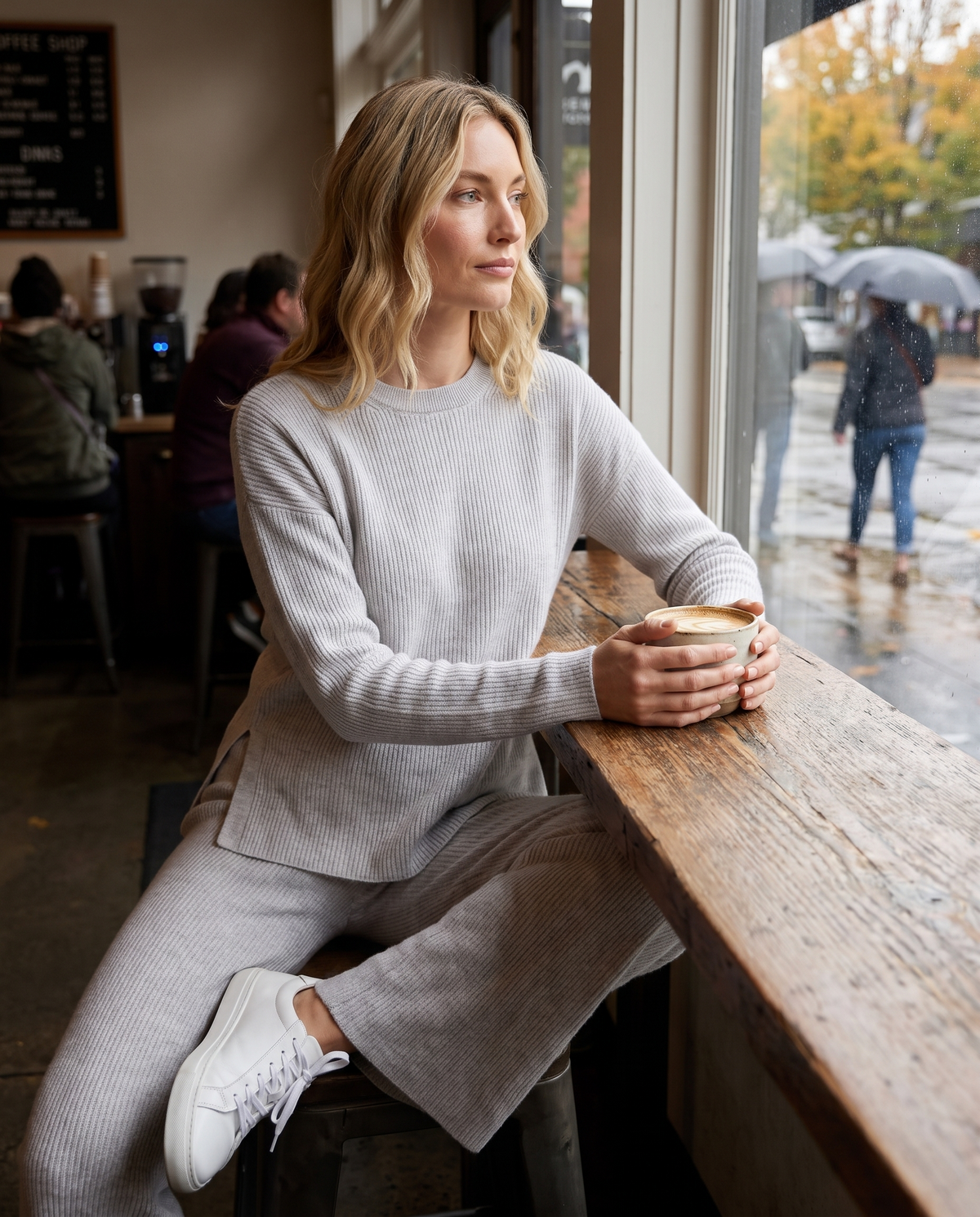 ONORA ribbed knit lounge set - Seattle café