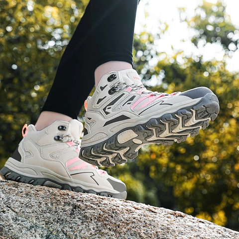 Women's Waterproof Hiking Boots, Mid Top Non Slip Ankle Boots