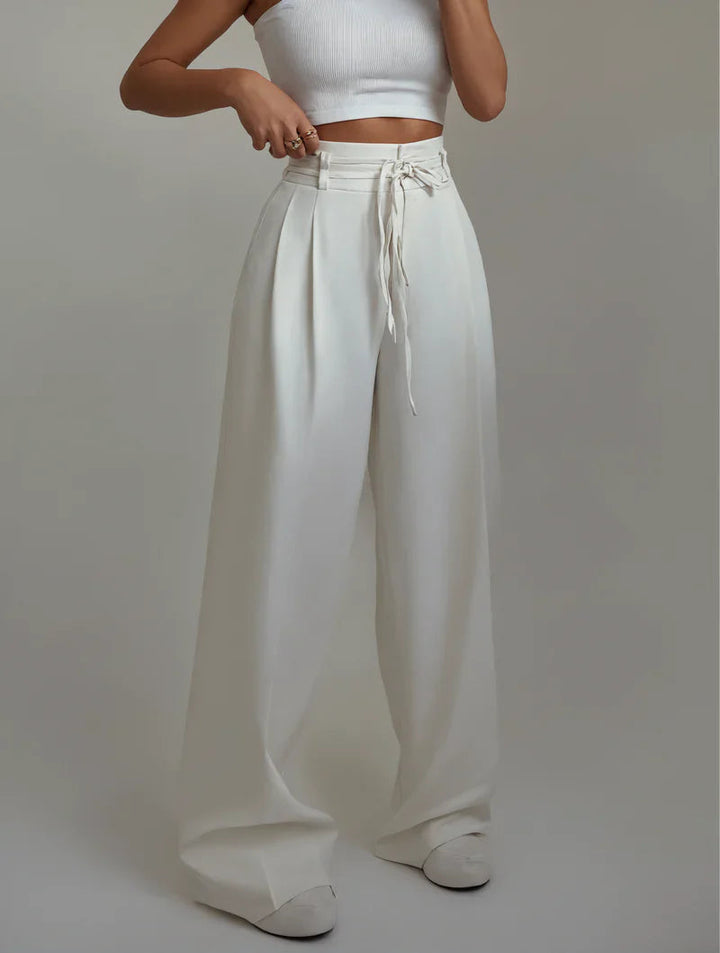 Women's Wide Leg Trousers, High Waisted Flowy Palazzo Work Pants