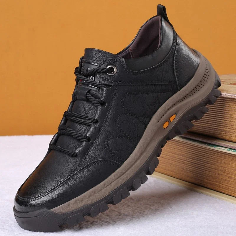 Leather Walking Shoes with Cushioned Arch Support, view 3