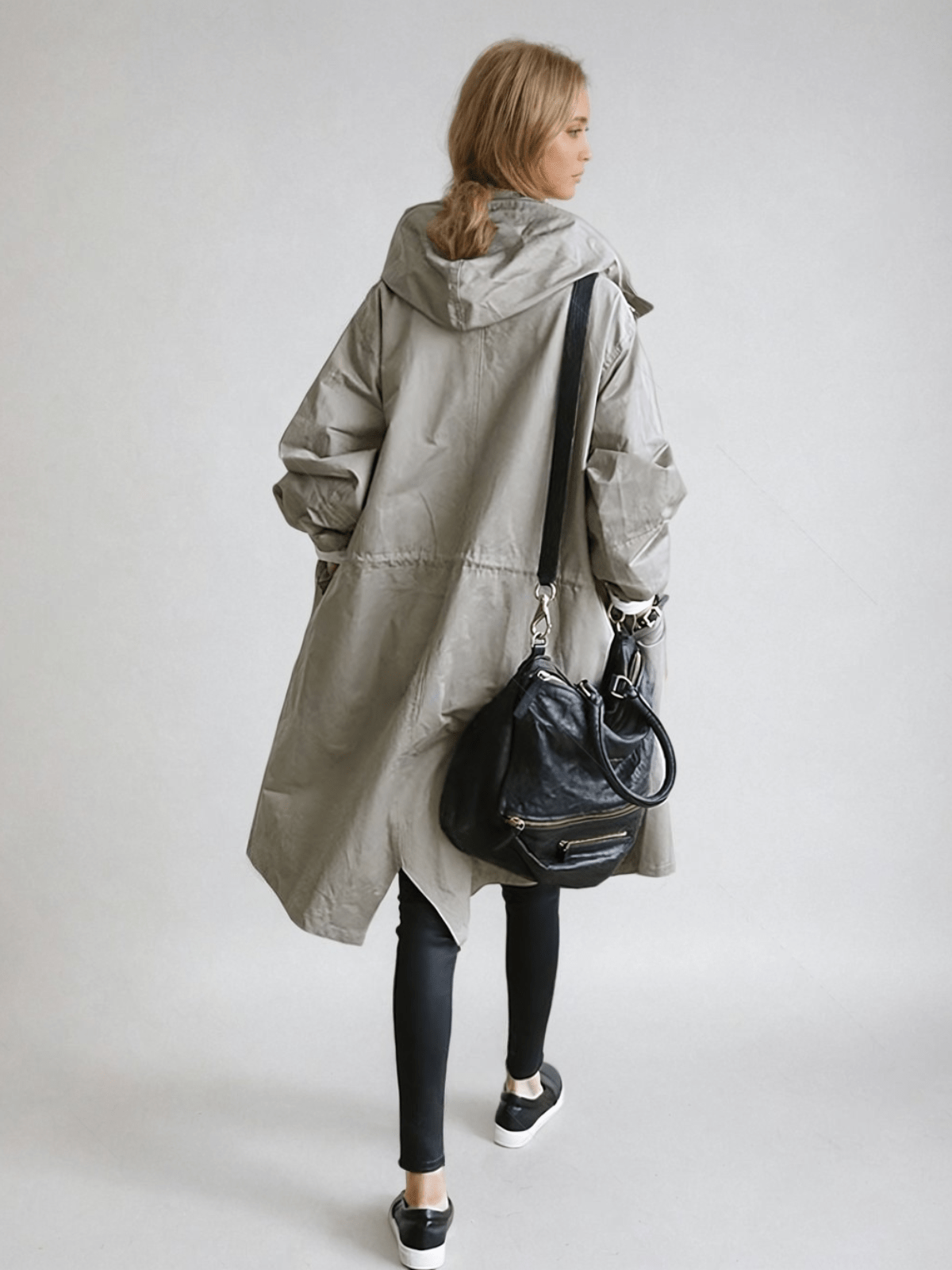 Women's Packable Lightweight Hooded Longline Jacket