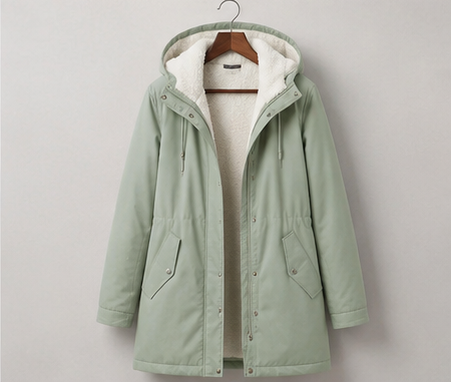 Women's Fleece Lined Winter Parka, Hooded Water Resistant Coat Plus Size