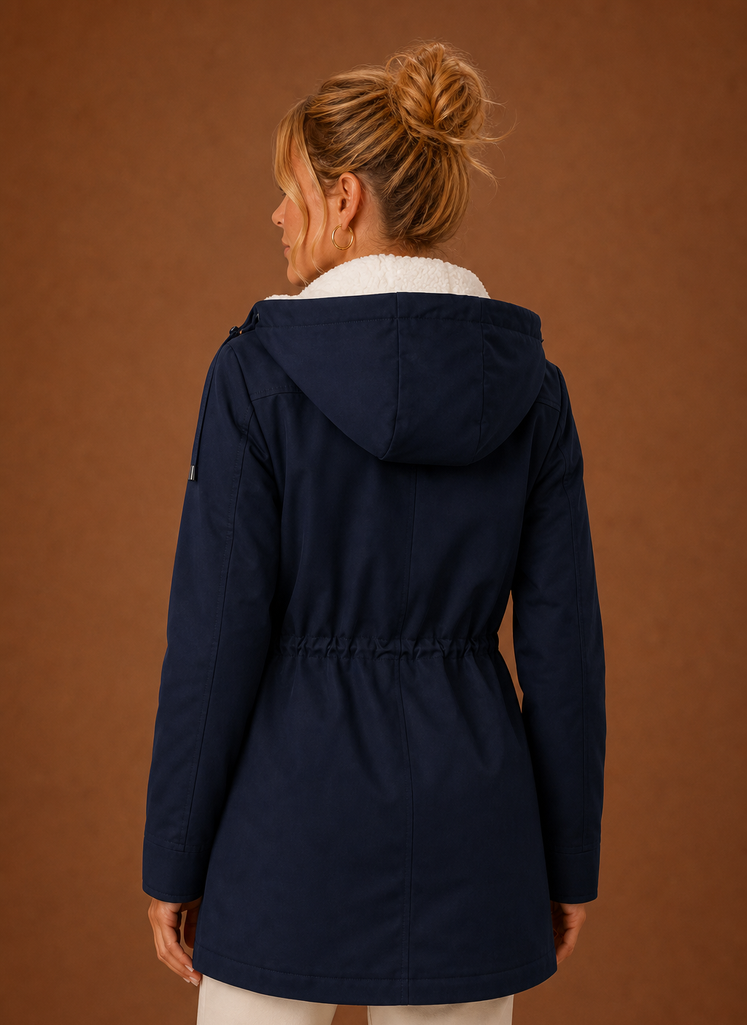 Women's Long Fleece-Lined Hooded Winter Parka, view 9