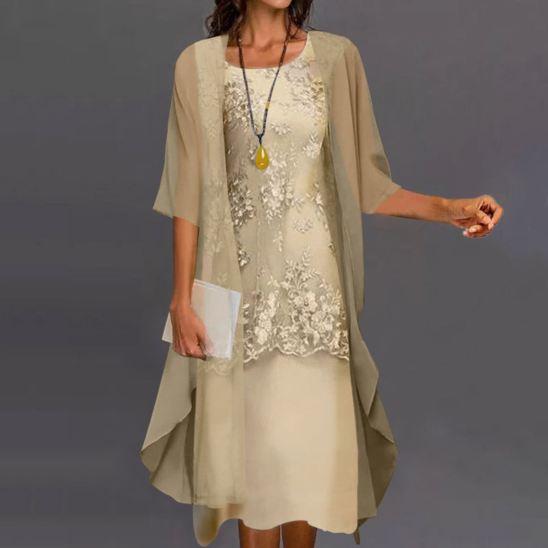 Women's Chiffon Two-Piece Top and Skirt Set, view 2