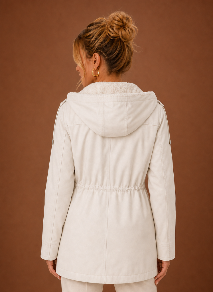Women's Long Fleece-Lined Hooded Winter Parka, view 11