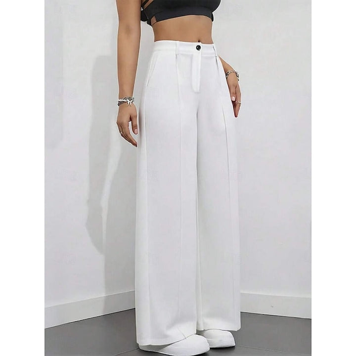 Women's Tailored Trousers, High Waisted Straight Leg Work Pants