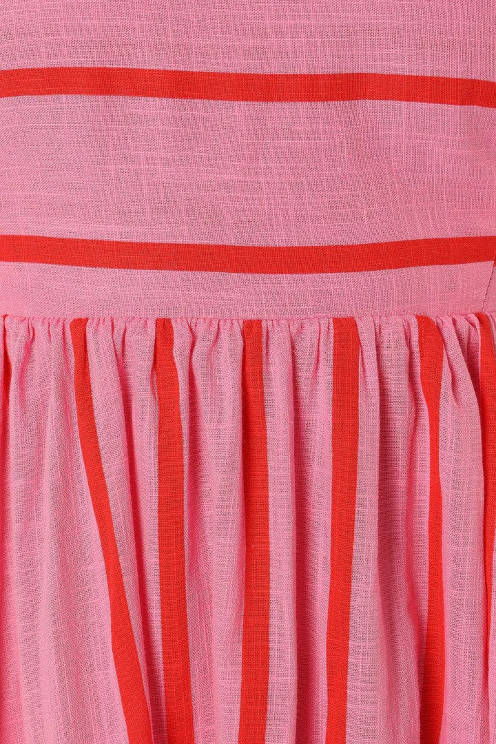 Women's Pink Lightweight Draped Maxi Dress, view 9