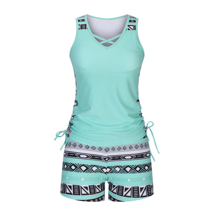 Two-piece tankini – high-waisted with a bandeau top