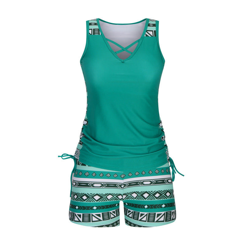 Two-piece tankini – high-waisted with a bandeau top