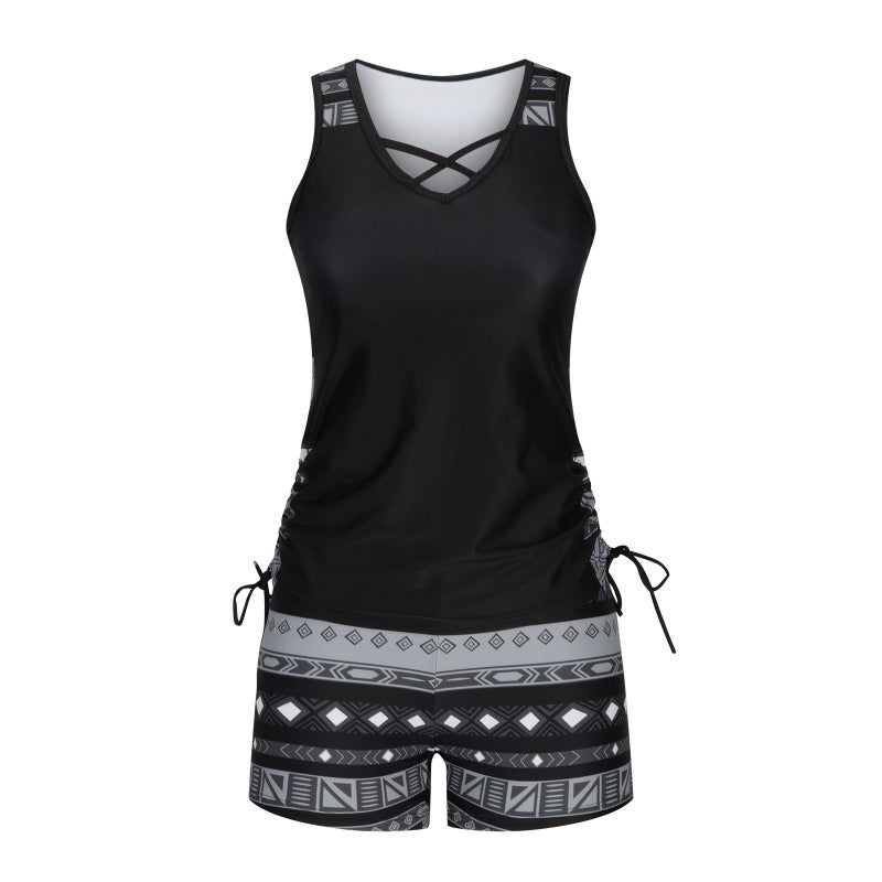 Two-piece tankini – high-waisted with a bandeau top