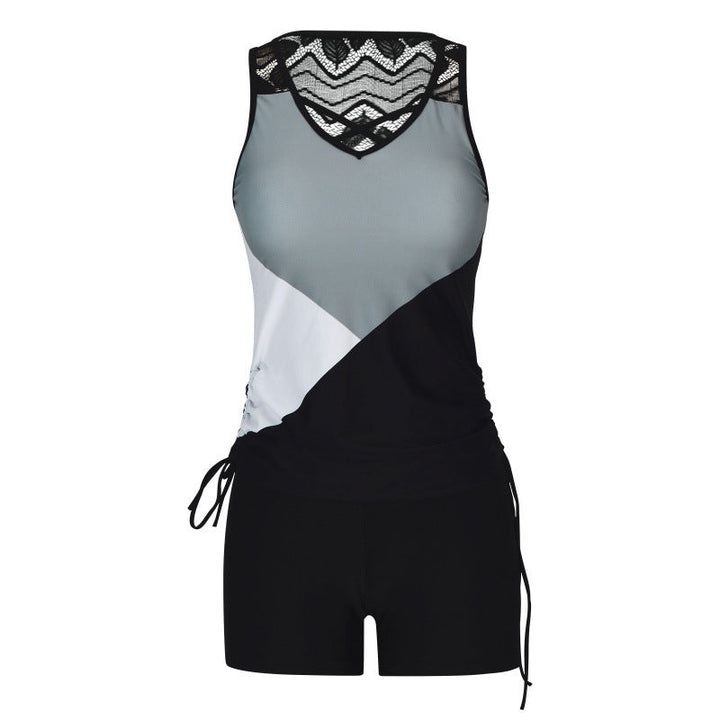 Two-piece tankini – high-waisted with a bandeau top