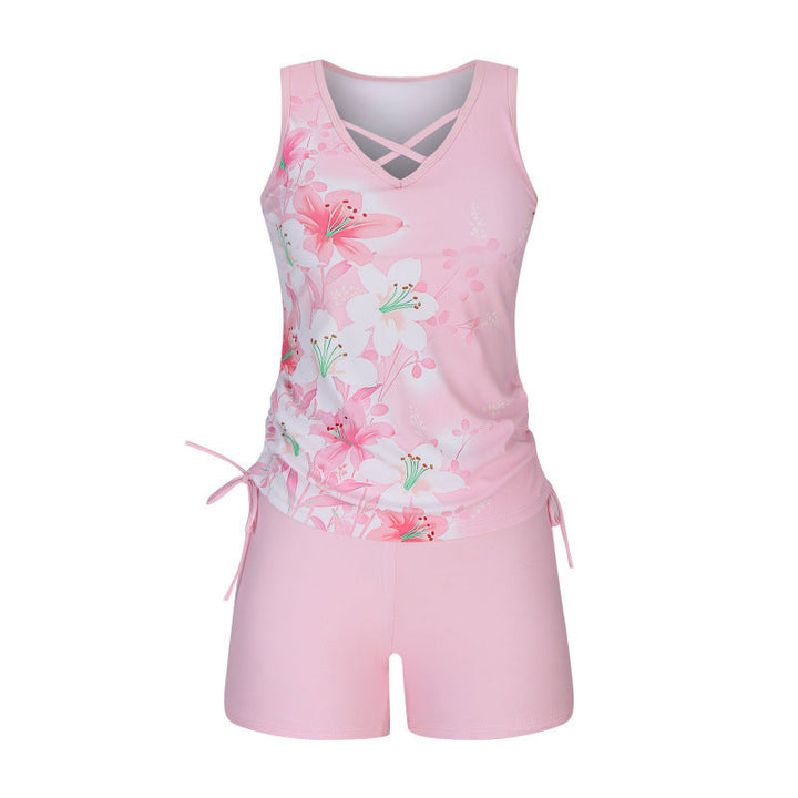 Two-piece tankini – high-waisted with a bandeau top