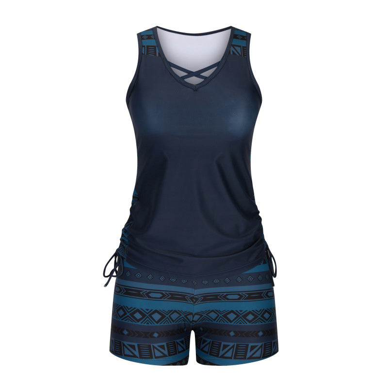 Two-piece tankini – high-waisted with a bandeau top