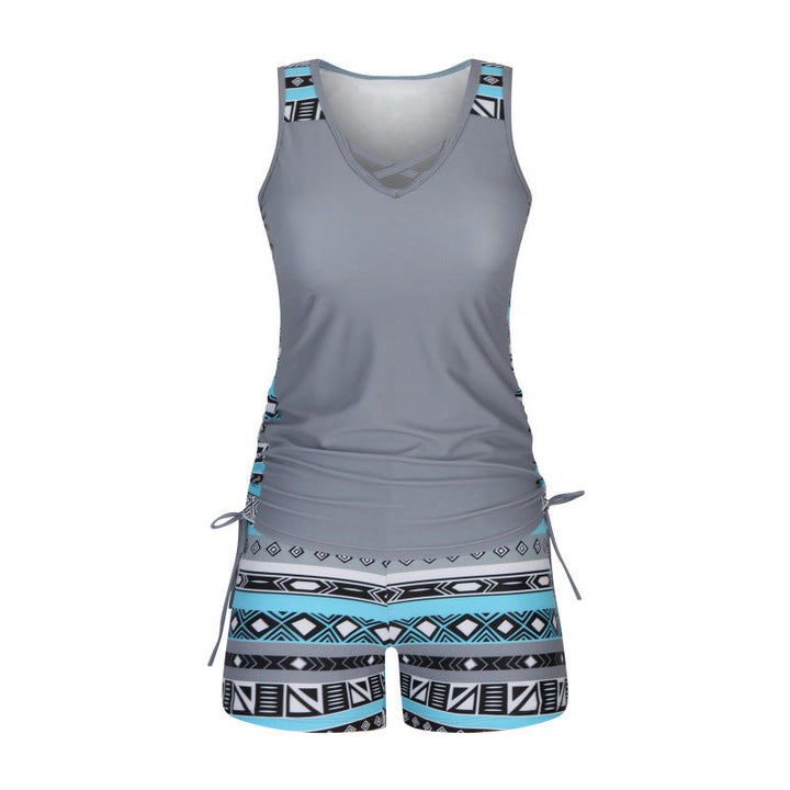 Two-piece tankini – high-waisted with a bandeau top