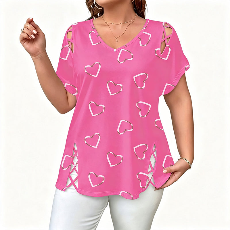 Onora Women's Casual V-Neck Short Sleeve T-Shirt