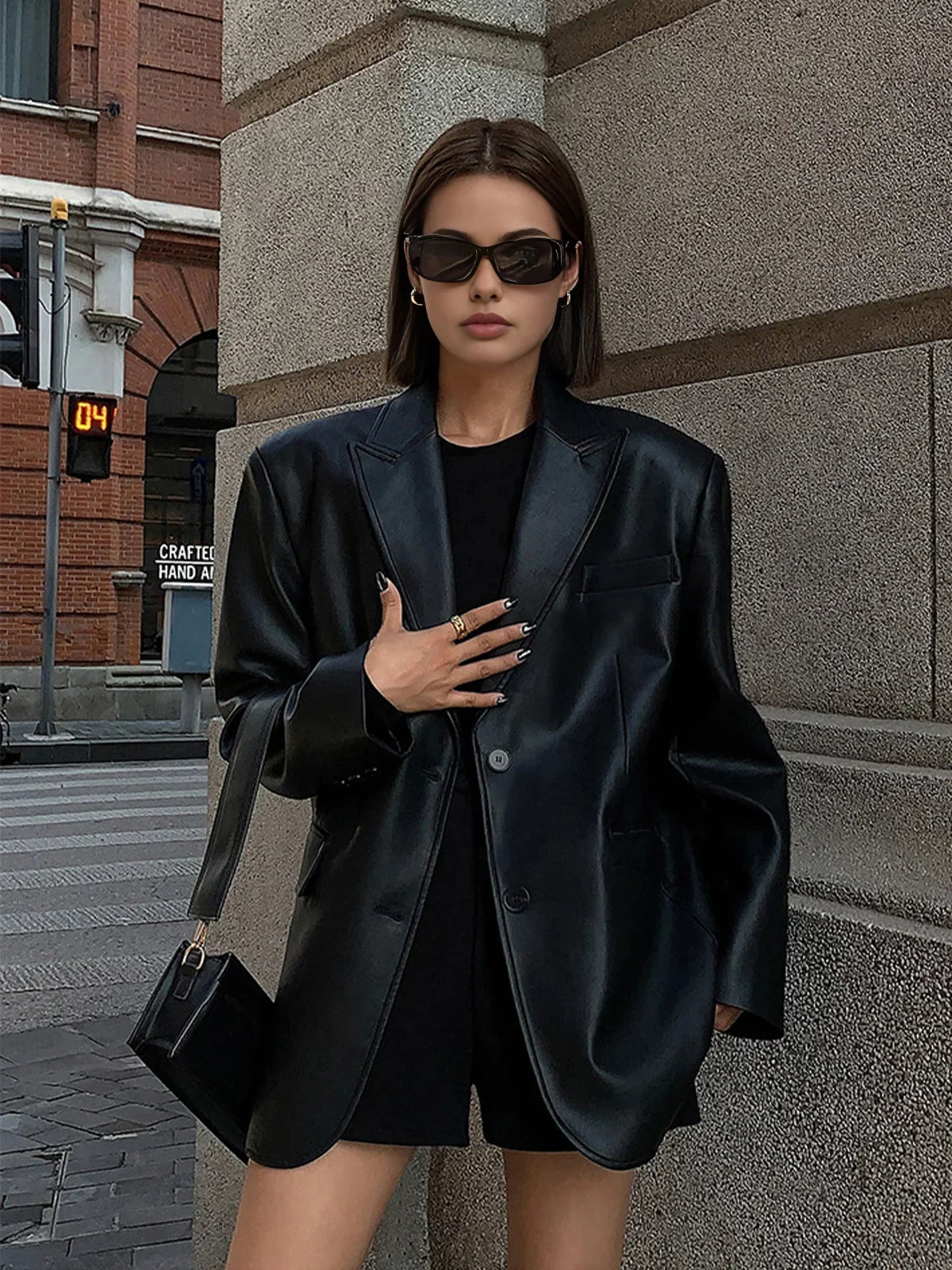 Women's Oversized Structured Casual Blazer, view 4