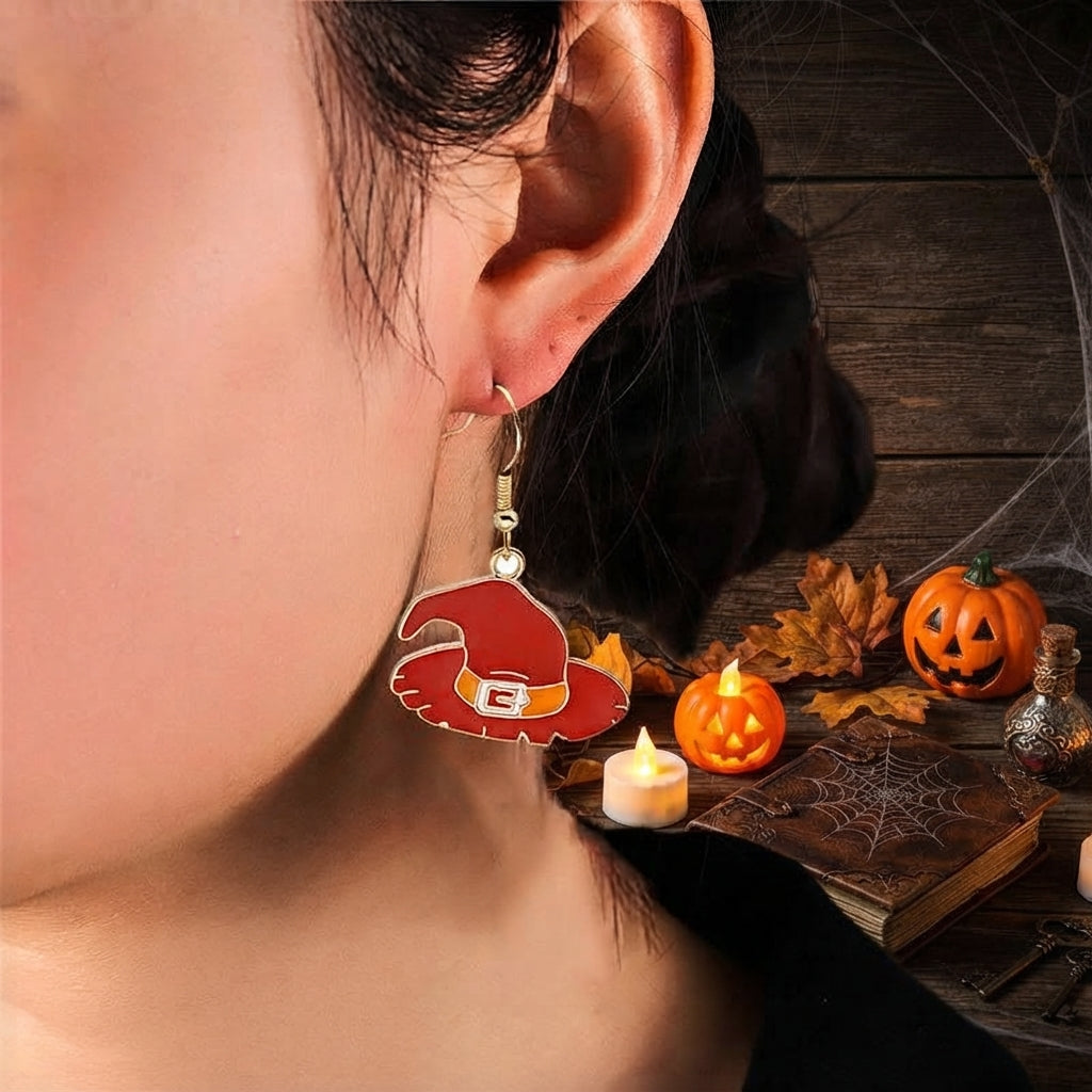 Witching Hour Witch Hat Halloween Earrings for Women